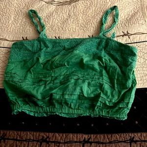Green crop top